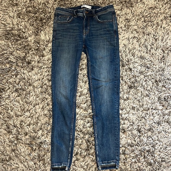 Zara Denim - Women Zara Zw High Rise 80S Skinny Jeans Mid-Blue